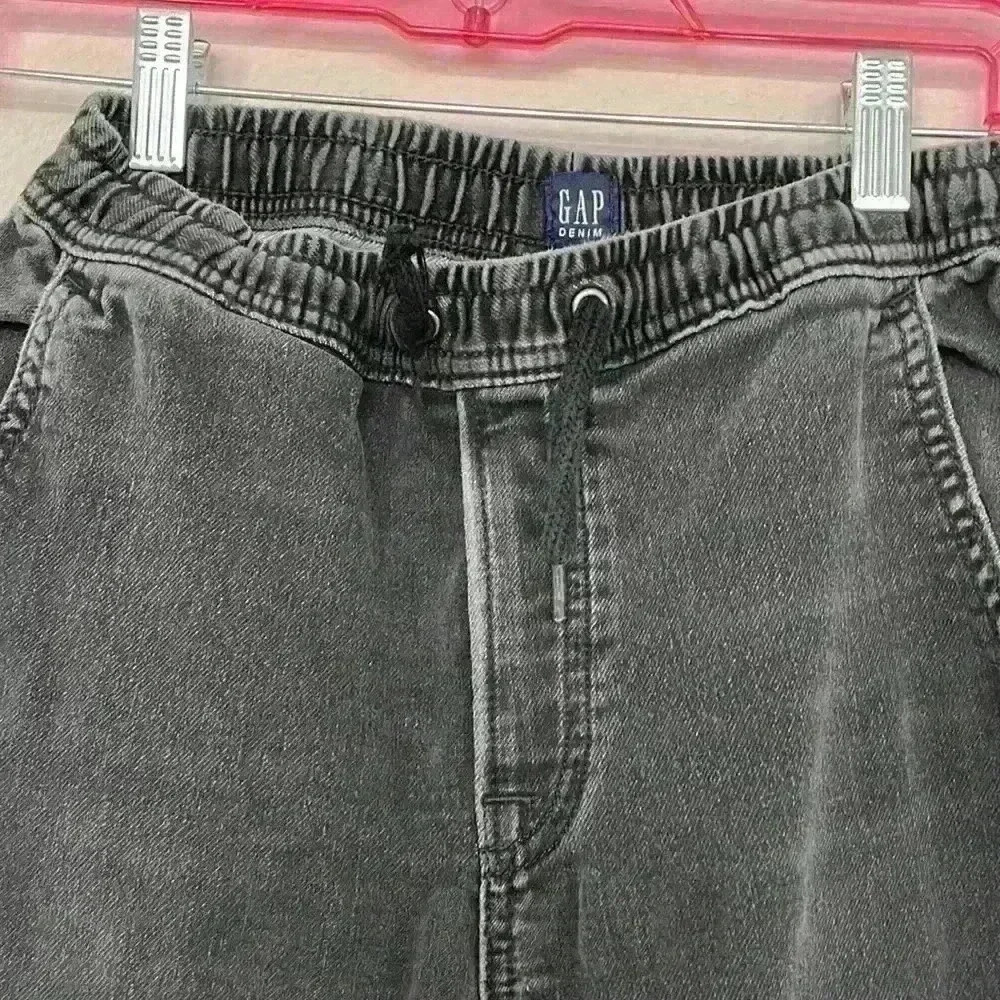 GAP- Black Denim Joggers Sz XL Youth / XS Women's - Picture 2 of 7